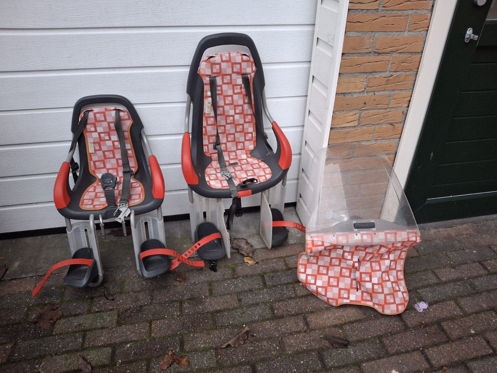 fiets zitjes voor en achter, Ophalen, Gebruikt, Voorzitje, Qibbel