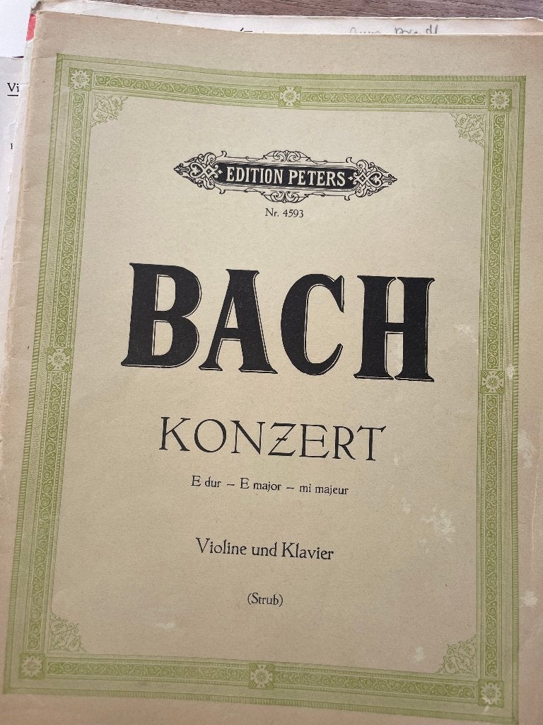 Bach Vioolconcert E dur - Edition Peters (Strub), Muziek en Instrumenten, Klassiek, Ophalen of Verzenden, Zo goed als nieuw, Viool of Altviool