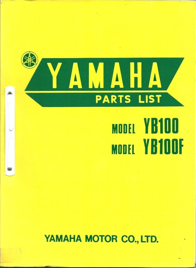 Yamaha YB100 YB100 F Parts List (2014z), Verzenden, Yamaha