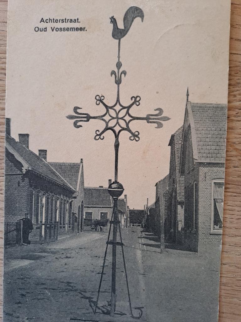 OUD VOSSEMEER. ACHTERSTRAAT. ANSICHT 1925., Ophalen of Verzenden, 1920 tot 1940, Gelopen, Zuid-Holland