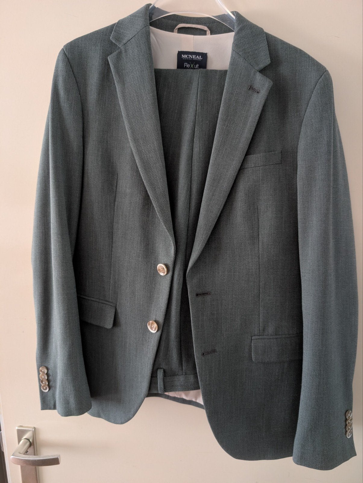 McNeal Flexuit Slim Fit Pak - Maat 48, Ophalen of Verzenden, Zo goed als nieuw, Grijs, Maat 48/50 (M)