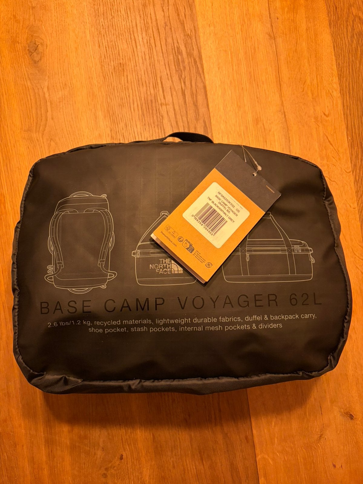 The North Face Base Camp Voyager Duffel 62L Zwart, 30 cm of meer, Zwart, Nieuw, Ophalen of Verzenden
