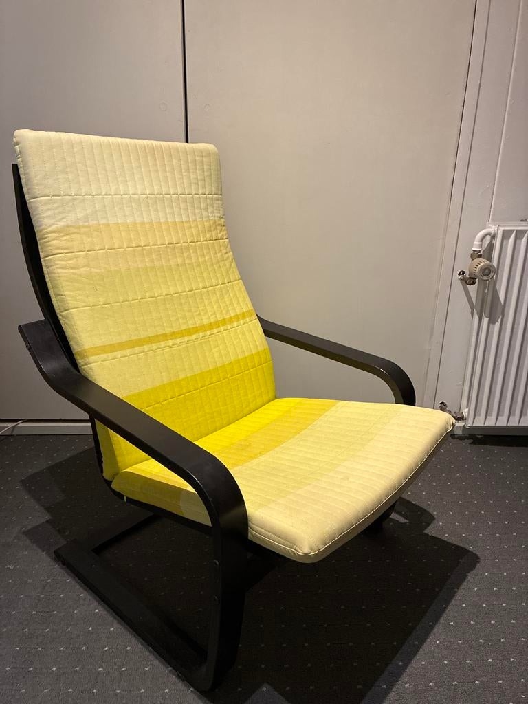 Fauteuil zwart ikea poang, Ophalen of Verzenden, Gebruikt