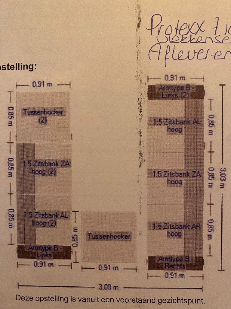 Groot modulair bankstel, Huis en Inrichting, Banken | Bankstellen, Ophalen, Gebruikt, Overige maten, Hoekbank