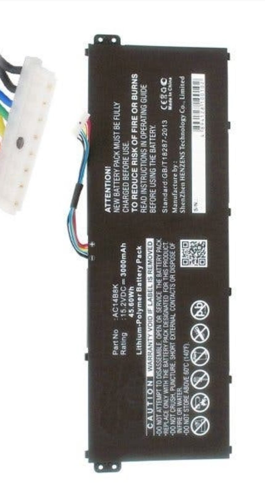 Acer TravelMate AC14B8K Laptop Batterij 15.2V 3000mAh, Ophalen, Zo goed als nieuw