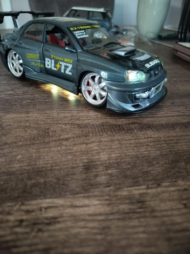Subaru Impreza WRX STI S202 Modelauto met LED, Overige merken, Gebruikt, Auto, Groter dan 1:32