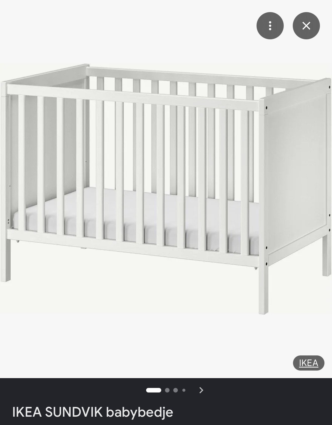 Ikea ledikant + matras, Kinderen en Baby's, Babywiegjes en Ledikanten, Ophalen, Gebruikt, Ledikant