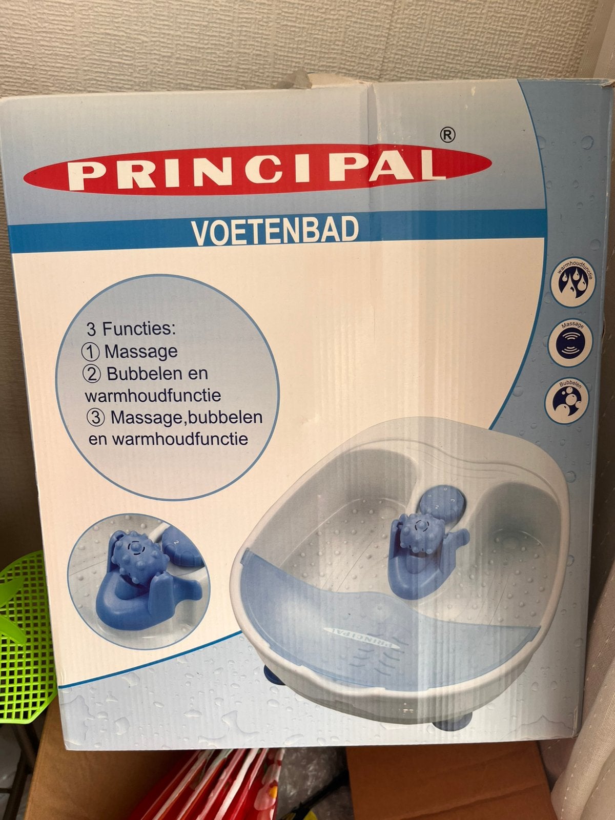 Principal Voetenbad met Massage, Bubbelen en Warmhoudfunctie, Witgoed en Apparatuur, Ophalen, Zo goed als nieuw, Hand- en Voetverzorging