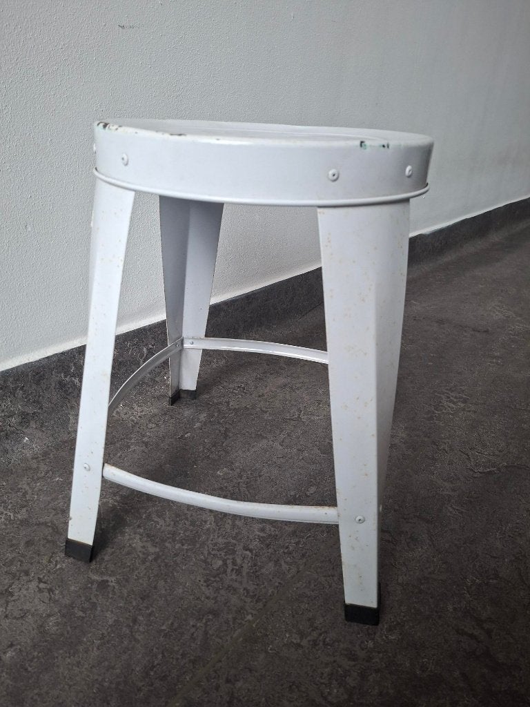 stoere metalen kruk, krukje, plantentafel industrieel design, Ophalen of Verzenden, Gebruikt, Staal