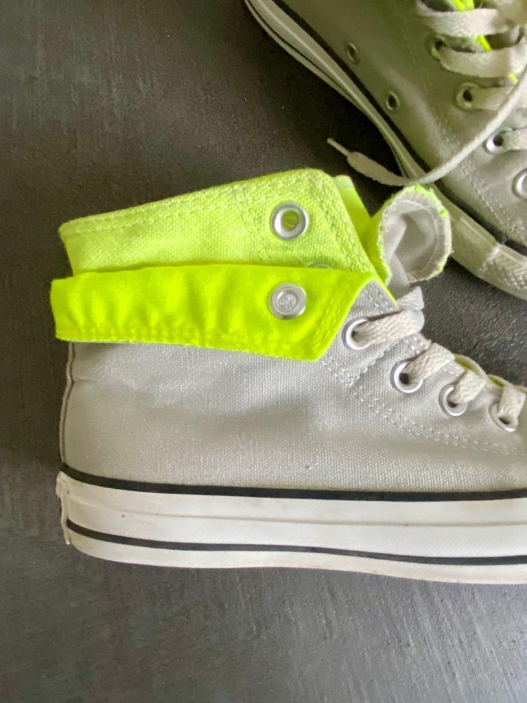J75  Converse All Stars maat 37 hoge gympen sneakers schoen, Geel, Ophalen of Verzenden, Converse All Stars, Sneakers of Gympen