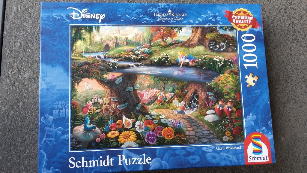 Thomas Kinkade Walt Disney Alice in Wonderland puzzel nieuw, Ophalen of Verzenden, 500 t/m 1500 stukjes, Nieuw, Legpuzzel