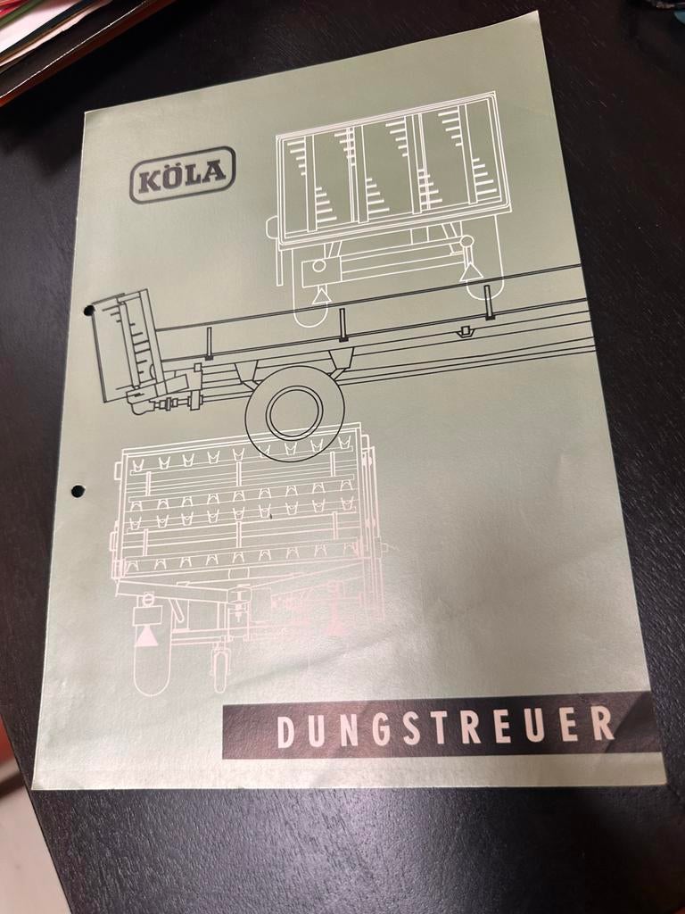 Oude KÖLA DUNGSTREUER folder uit de jaren '60, Ophalen of Verzenden, Zo goed als nieuw, Overige typen
