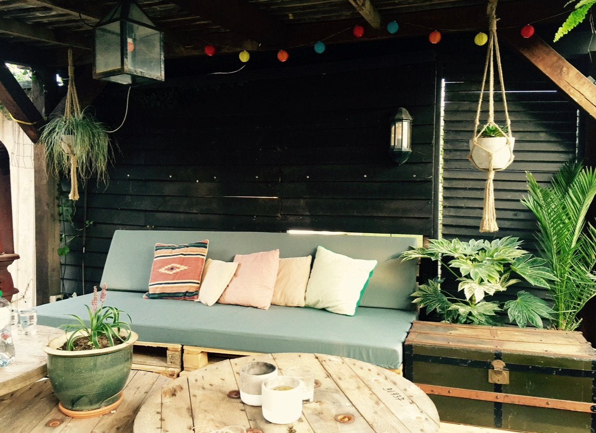 Palletkussens (pallets breed) Loungekussens, Ophalen, Gebruikt