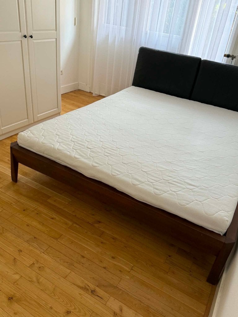 Premium IKEA Stockholm Solid Wood Bed (160cm) + Mattress, Ophalen, Bruin, Tweepersoons, Zo goed als nieuw