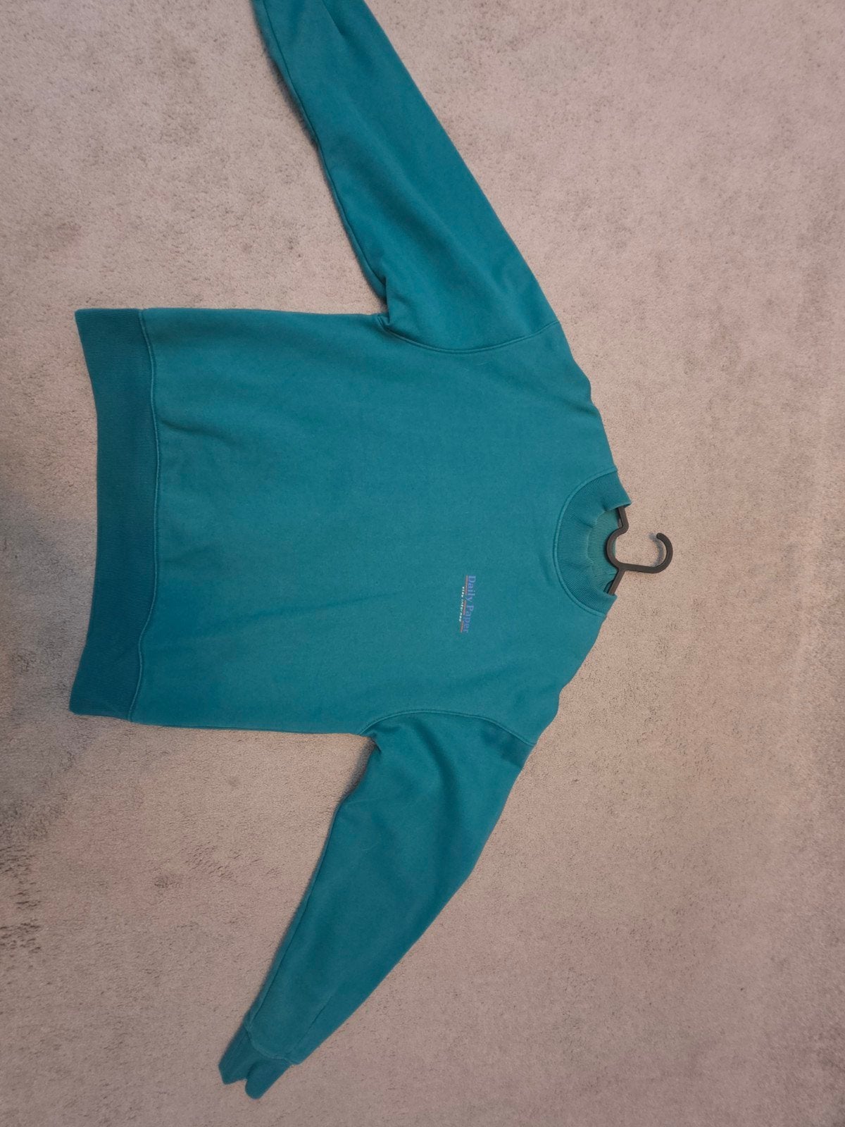 Dailypaper sweater met turtleneck in groen/turquase, maat L, Ophalen, Maat 52/54 (L), Daily Paper, Gedragen