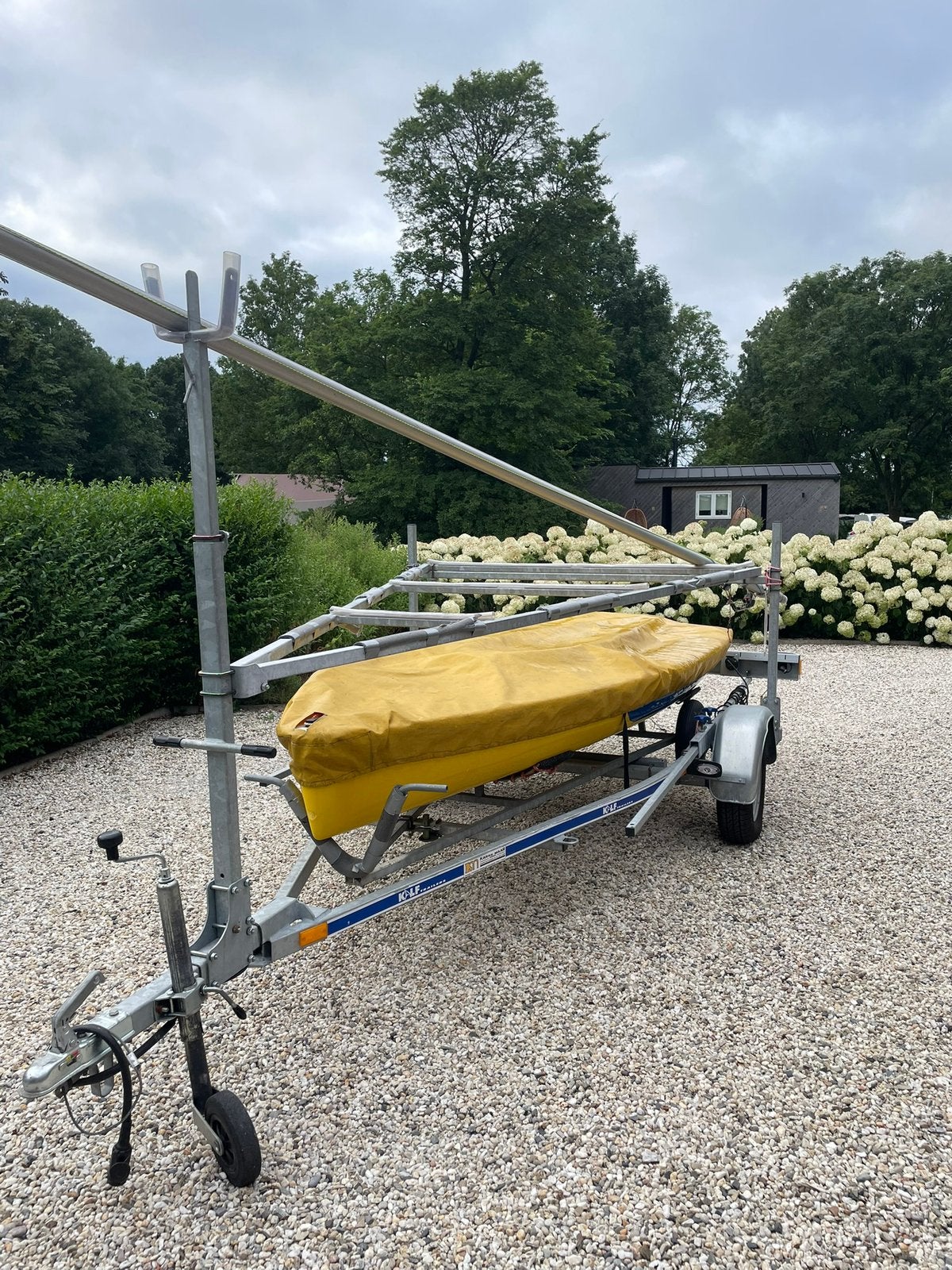 Boottrailer voor Splash + bovenrek voor tweede boot, Ophalen, Zo goed als nieuw