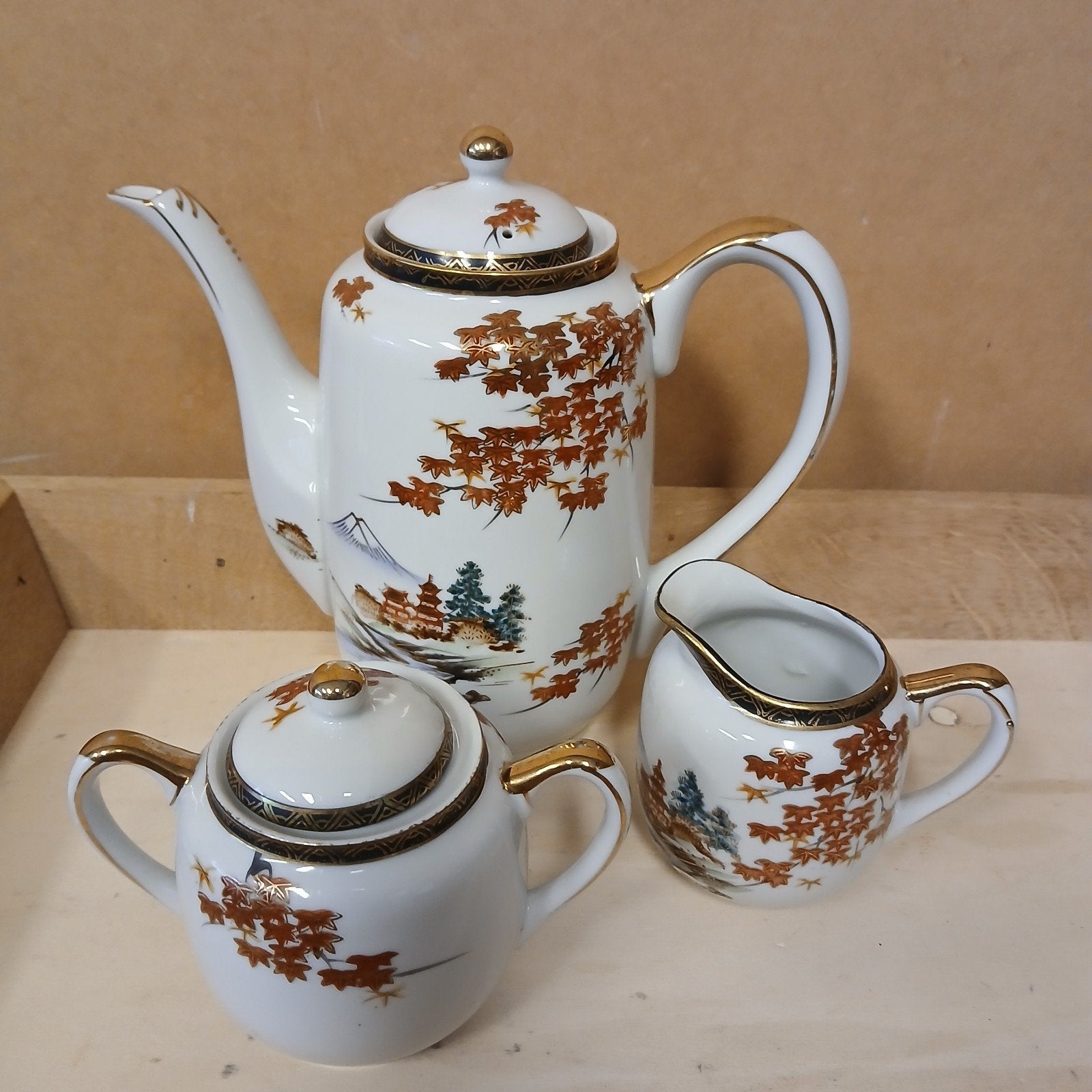 Vintage Japans theeservies en eetservies - Handgeschilderd, Ophalen of Verzenden