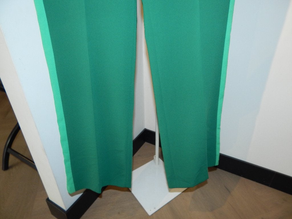 Marccain appeltjes groene broek band zijkanten soepel N5/42, Kleding | Dames, Verzenden, Maat 42/44 (L), Zo goed als nieuw, Lang