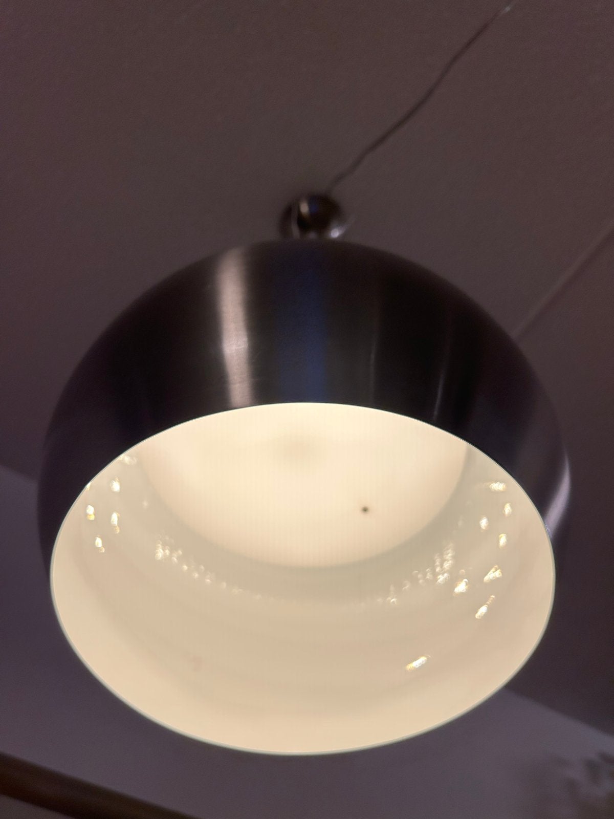 Set van 2 moderne hanglampen, geborsteld metaal, Ophalen, Zo goed als nieuw, Metaal, 75 cm of meer