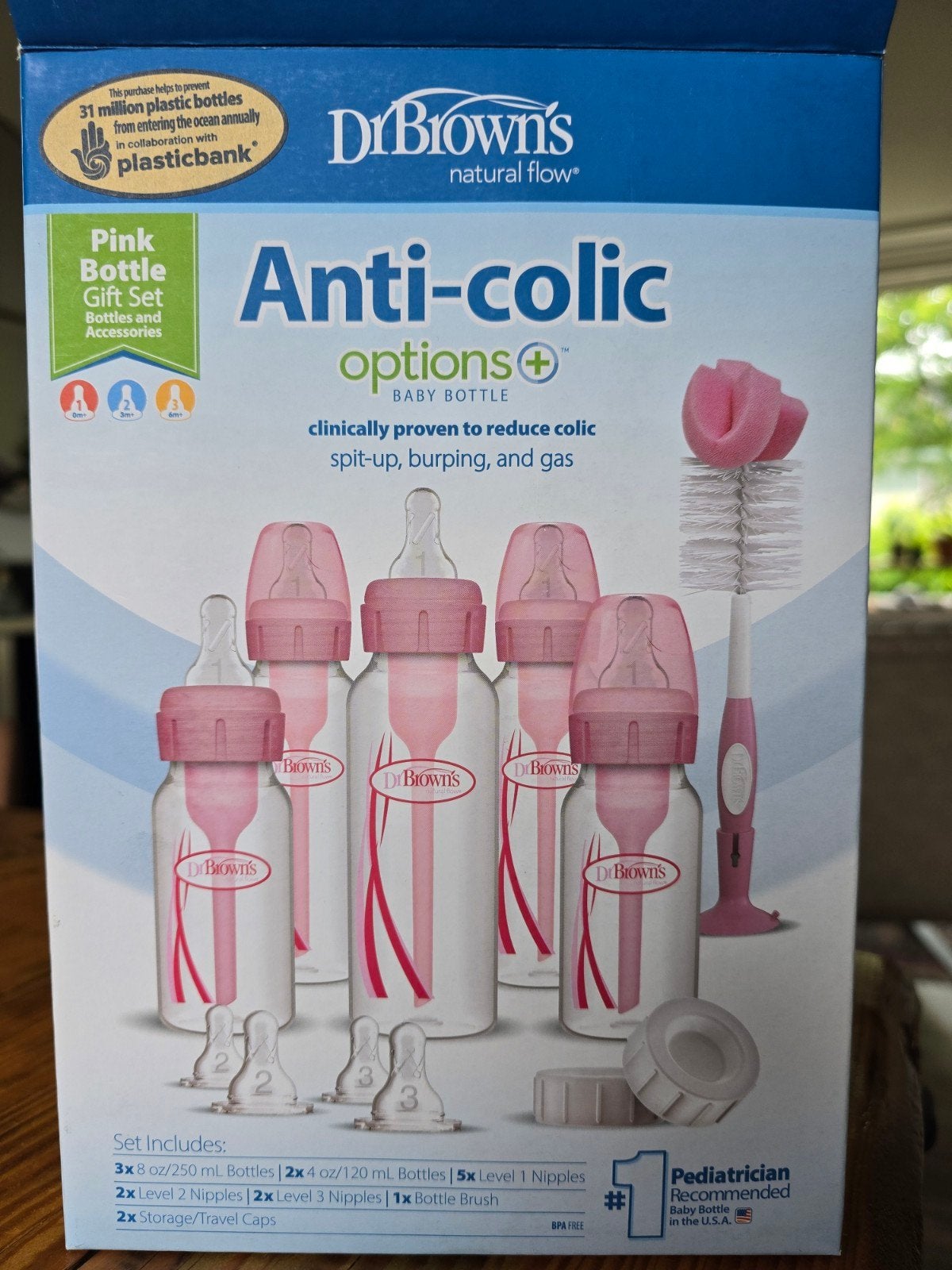 Dr. Brown's Anti-Colic Roze Flessenset - Nieuwstaat, Ophalen of Verzenden, Zo goed als nieuw