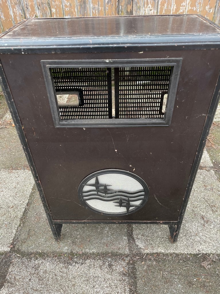 lege radio-kast van Philips type 2601 met Philips logo., Antiek en Kunst, Antiek | Tv's en Audio, Ophalen