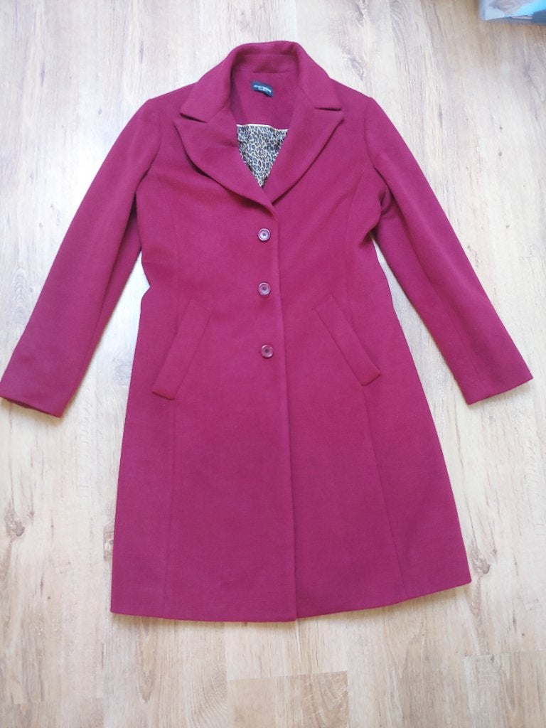Winterjas bordeaux rood maat S, Maat 38/40 (M), James Lakeland, Ophalen of Verzenden, Zo goed als nieuw