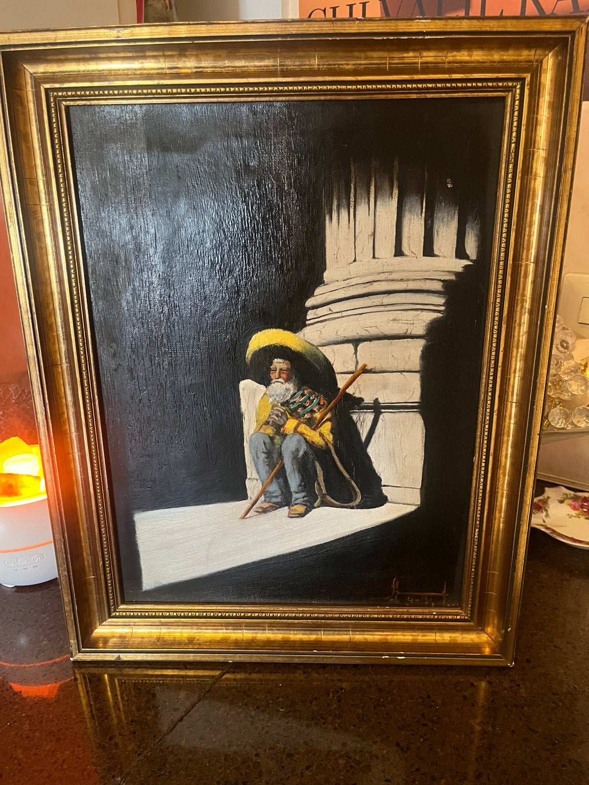 Oud olieverf portret schilderij, Ophalen