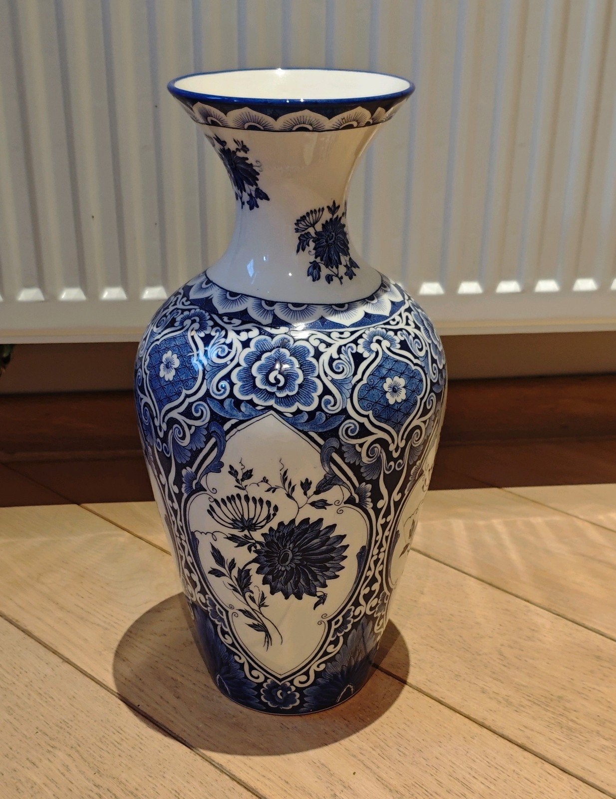 Prachtige Delfts Blauwe Vaas - 41cm Hoog, Ophalen