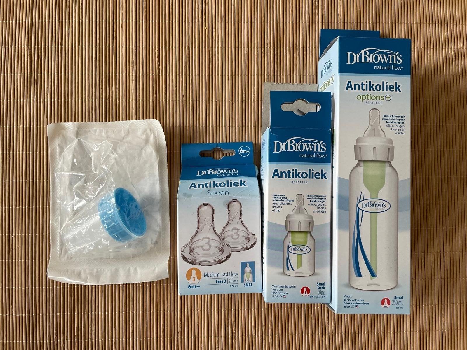 Dr. Brown's Antikoliek Babyflessen en Spenen Set, Ophalen, Zo goed als nieuw, Babyfles, Dr. Brown's