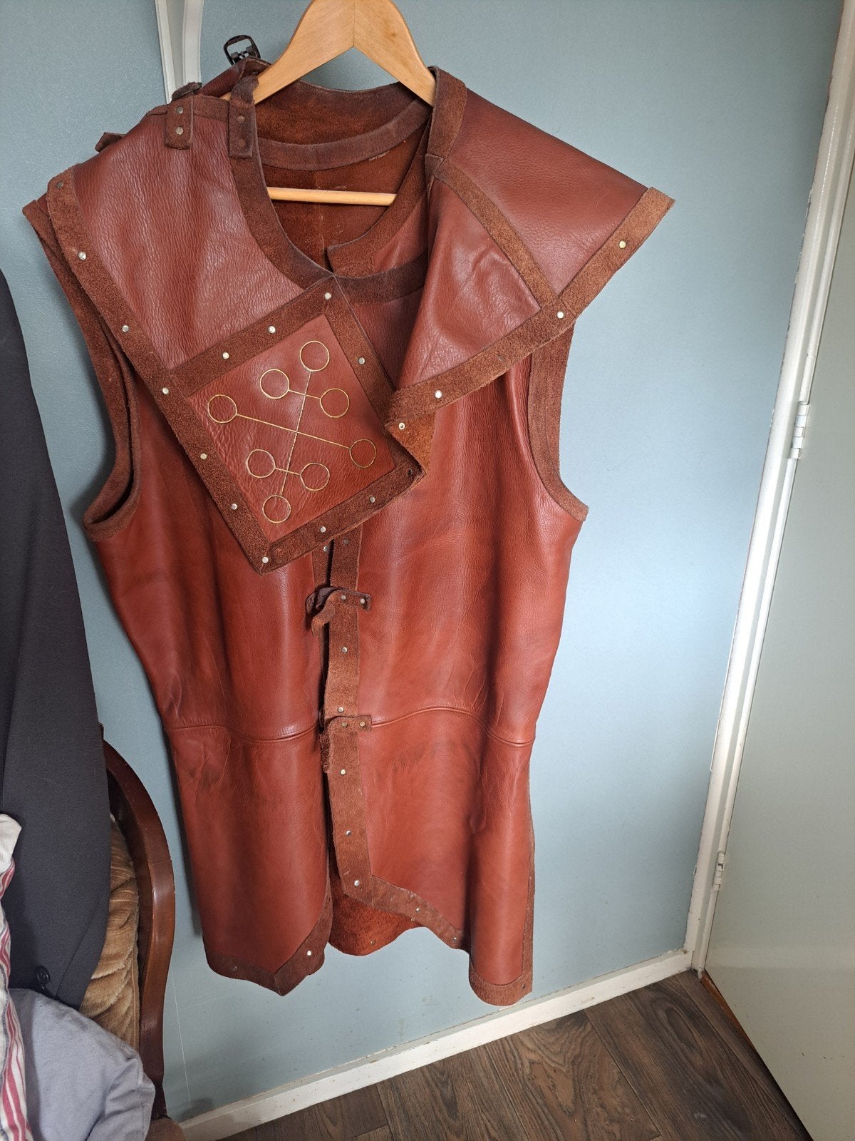 Larpkleding Cosplay Vest Leer Maat XL, Ophalen of Verzenden, Gebruikt, Bovenkleding