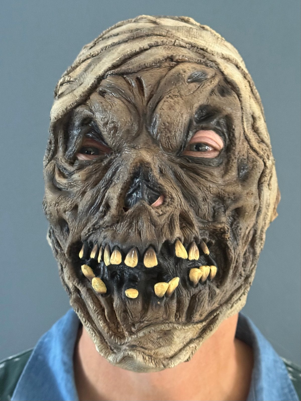 Griezelig Mummie Masker voor Halloween/Carnaval, Hobby en Vrije tijd, Ophalen of Verzenden, Gebruikt, Accessoires