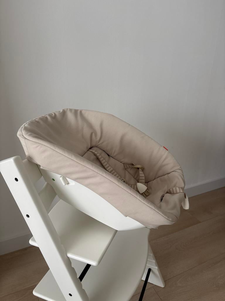 Stokke Tripp Trapp newborn babyset, Ophalen of Verzenden, Gebruikt, Meegroeistoel, Gordel(s)