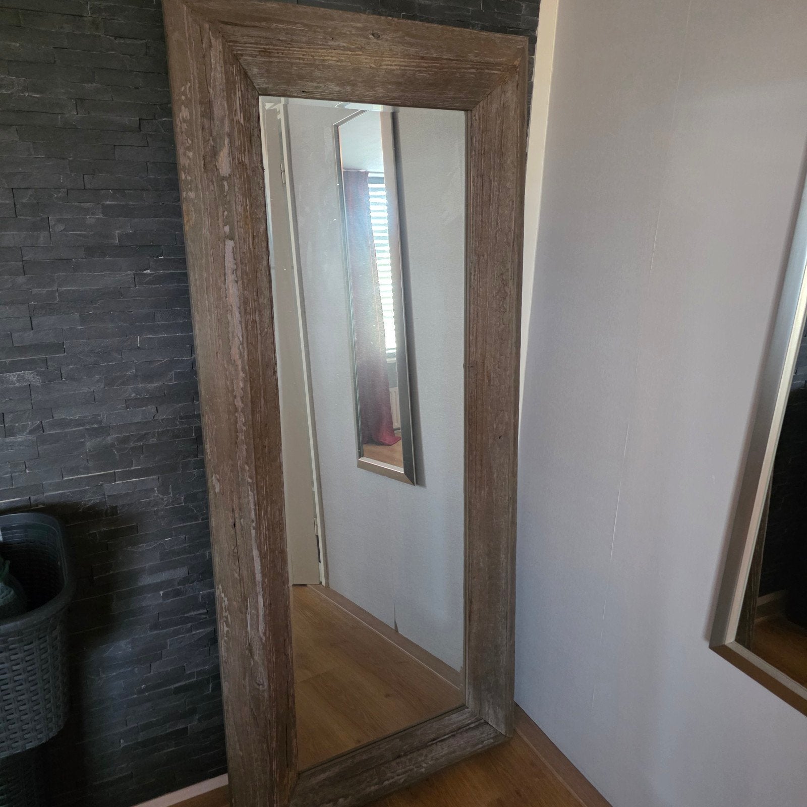 Grote spiegel Pronto Wonen met houten lijst 180x82 cm, Ophalen, Zo goed als nieuw, 75 tot 100 cm, 150 tot 200 cm