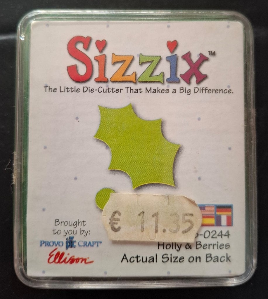 Sizzix snijmal hulstblad, Ophalen of Verzenden, Zo goed als nieuw, Frame of Mal, Sizzix
