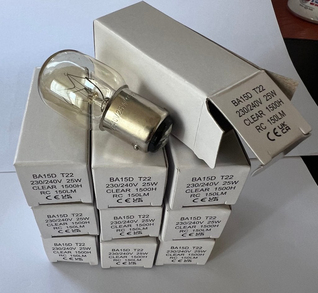 Naaimachine/schakelbord lampjes met B15D fitting, Minder dan 30 watt, Gloeilamp, Nieuw, Overige fittingen