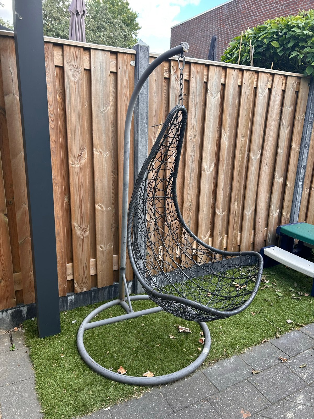Comfortabele hangstoel voor buiten, Ophalen, Gebruikt, Wicker