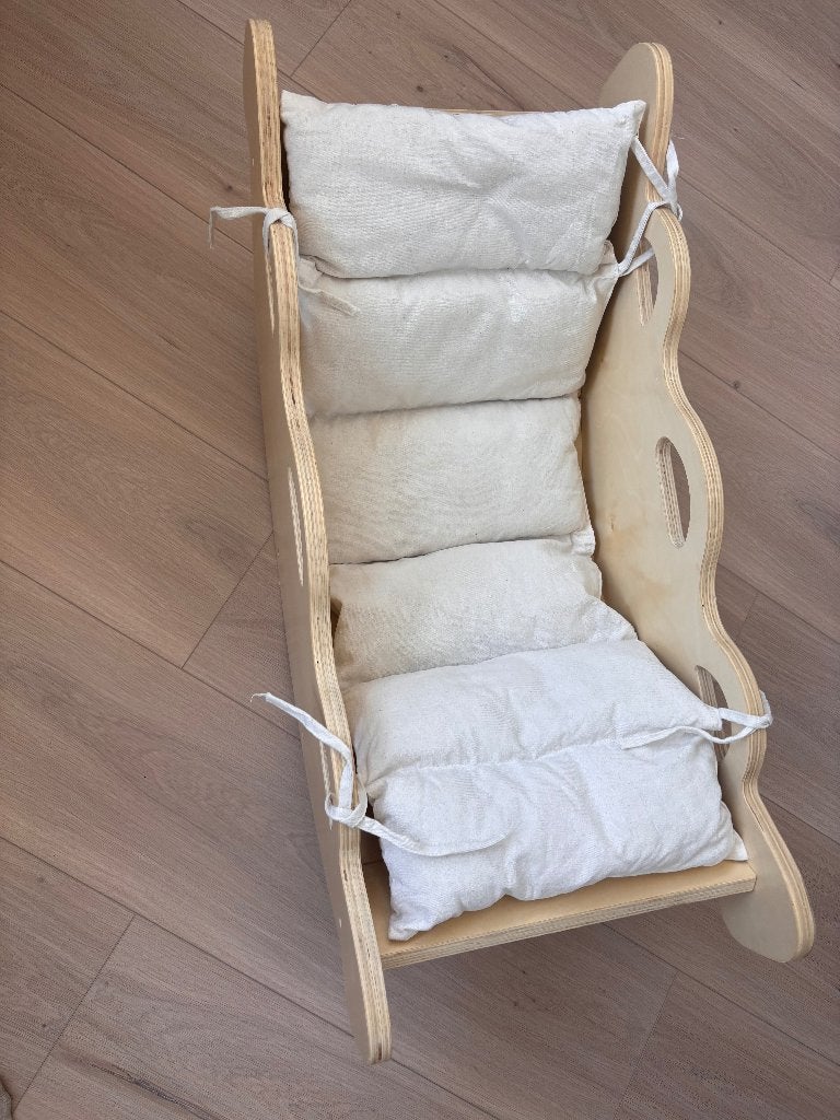 Montessori Klimboog van hout met kussen, Kinderen en Baby's, Speelgoed | Houten speelgoed, Ophalen, Zo goed als nieuw, Overige typen