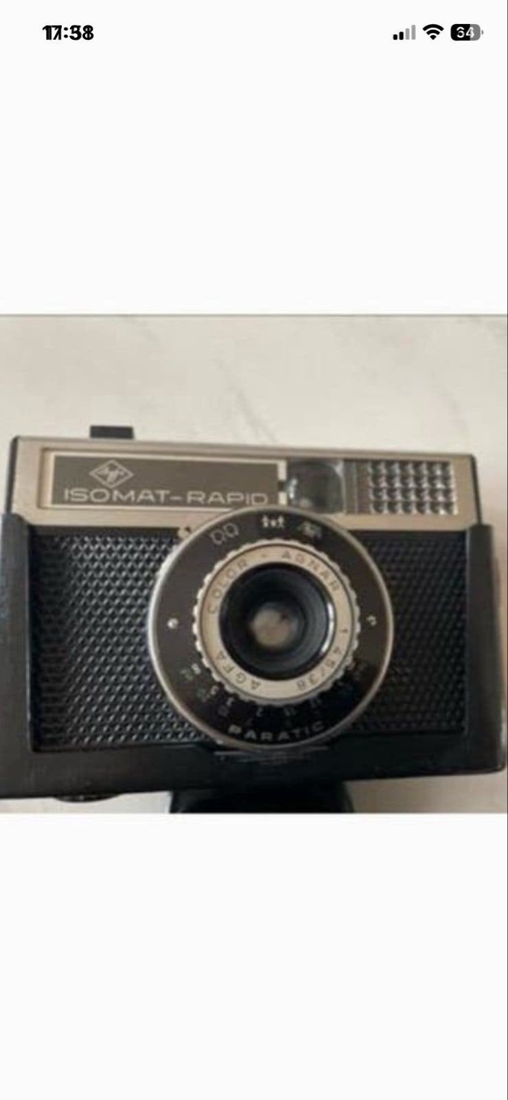 Agfa Isomat-Rapid camera met leren tasje, Ophalen of Verzenden, Gebruikt, Compact, Overige Merken