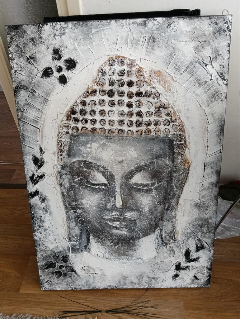 Boeddha canvas 70x100 cm, Ophalen, Zo goed als nieuw