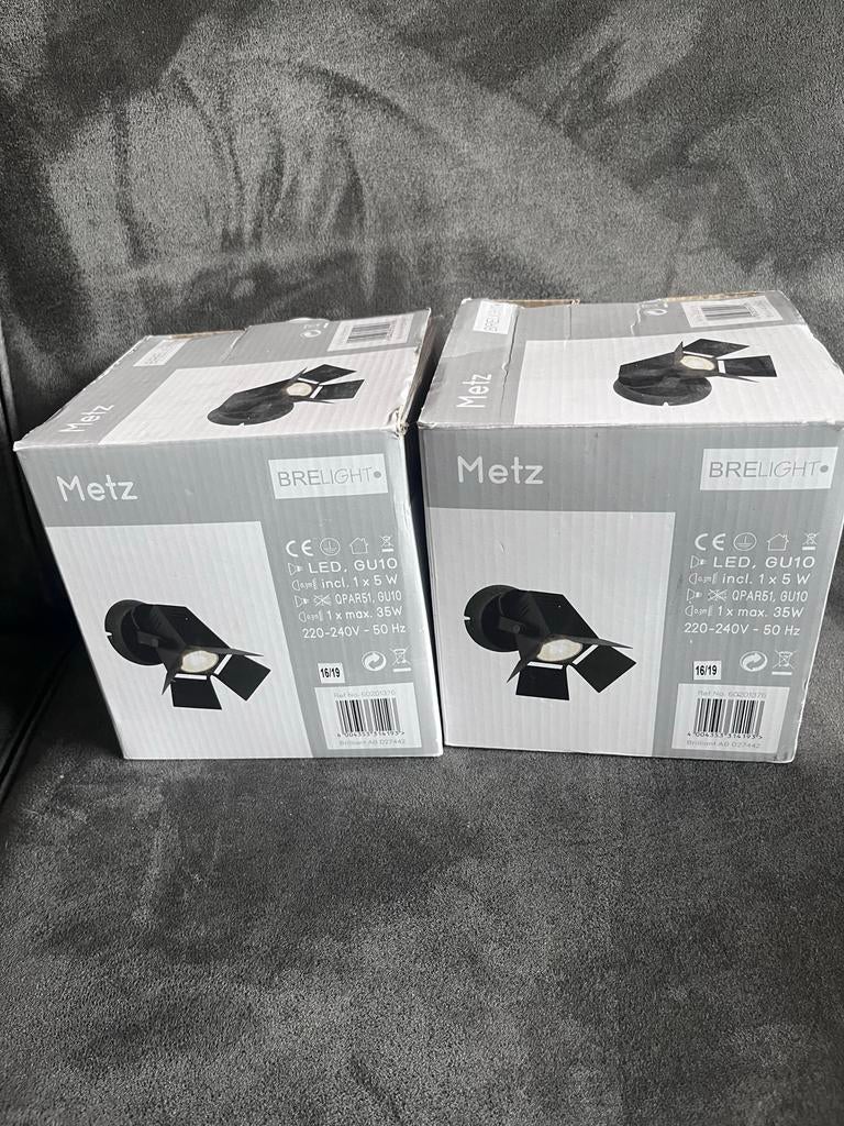 Brelight Metz LED-wandspots met verstelbare kleppen, Huis en Inrichting, Lampen | Spots, Ophalen, Metaal of Aluminium, Nieuw, Led