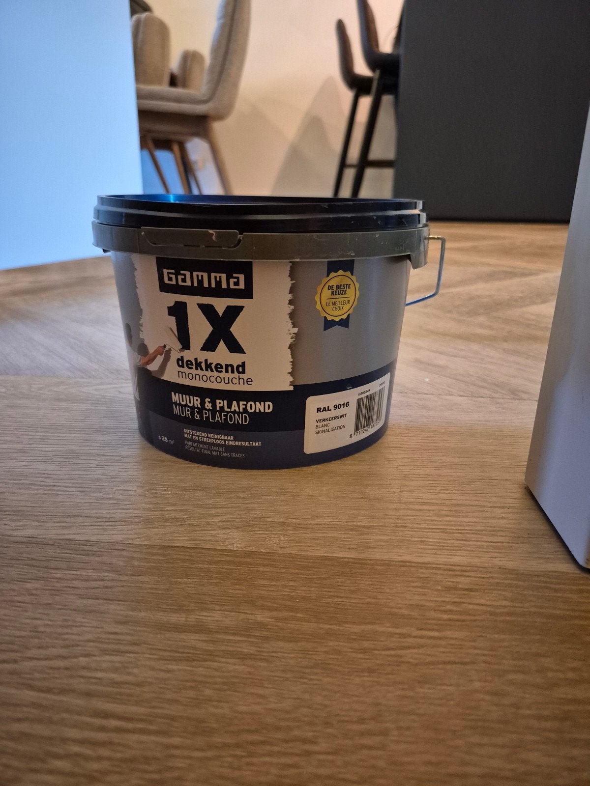 Gamma 1X Dekkend Monodek Muur & Plafondverf RAL 9016, Ophalen of Verzenden, Overige typen