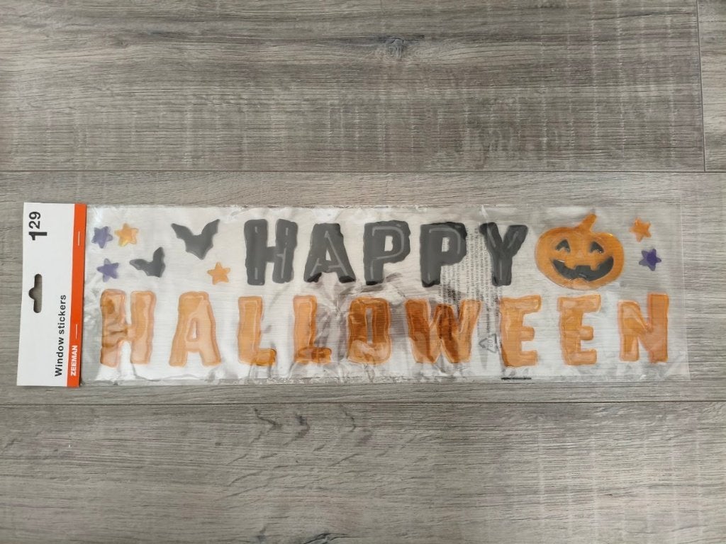 Nieuw Happy Halloween gel raamsticker, Ophalen of Verzenden, Nieuw, Versiering, Halloween of Griezel