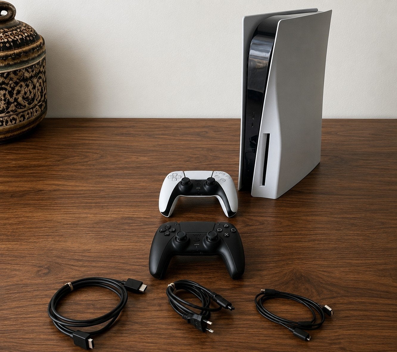 PS5 disc edition set - 2 controllers en kabels, Spelcomputers en Games, Ophalen of Verzenden, Zo goed als nieuw