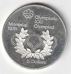 5  dollars  1974  Canada. km. 89   proof/unc, Ophalen of Verzenden, Noord-Amerika, Losse munt, Zilver