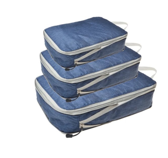 Donkerblauwe Packing Cubes - Opvouwbare Reistas  -Bagage, Ophalen of Verzenden, Nieuw, Blauw, Minder dan 20 cm