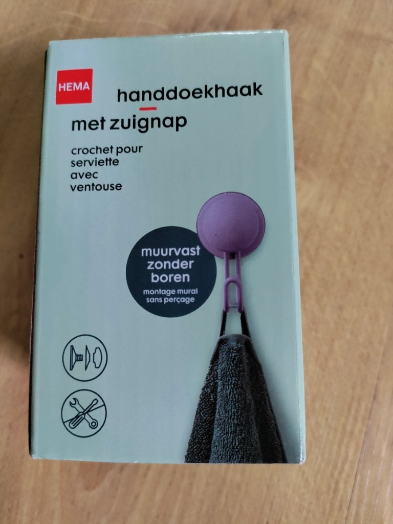 Handdoekhaak zuignap, Ophalen, Overige merken, Nieuw, Roze