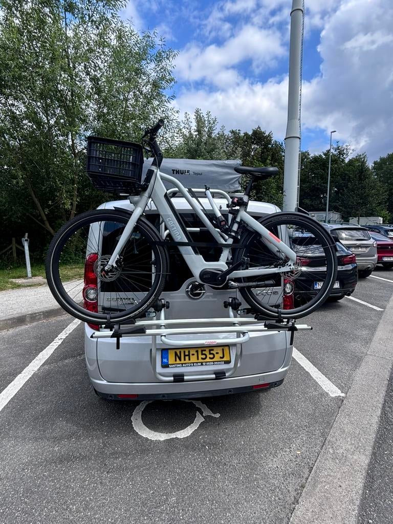 Fietsendrager Fabbri voor achterklep, Auto diversen, Fietsendragers, Nieuw, 2 fietsen, Elektrische fiets, Achterklepdrager
