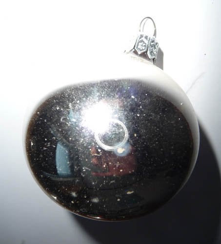 vintage kerstbal neutraal rond, Ophalen of Verzenden, Gebruikt