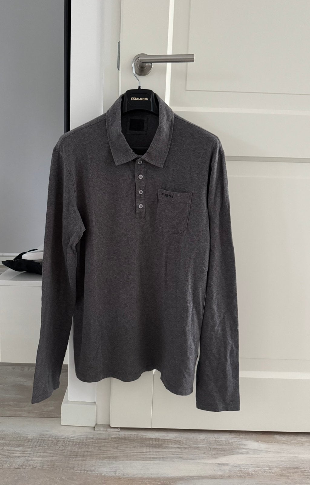 Guess Heren / Heren Polo / Bloes maat L, Ophalen, Zo goed als nieuw, Maat 52/54 (L), Grijs