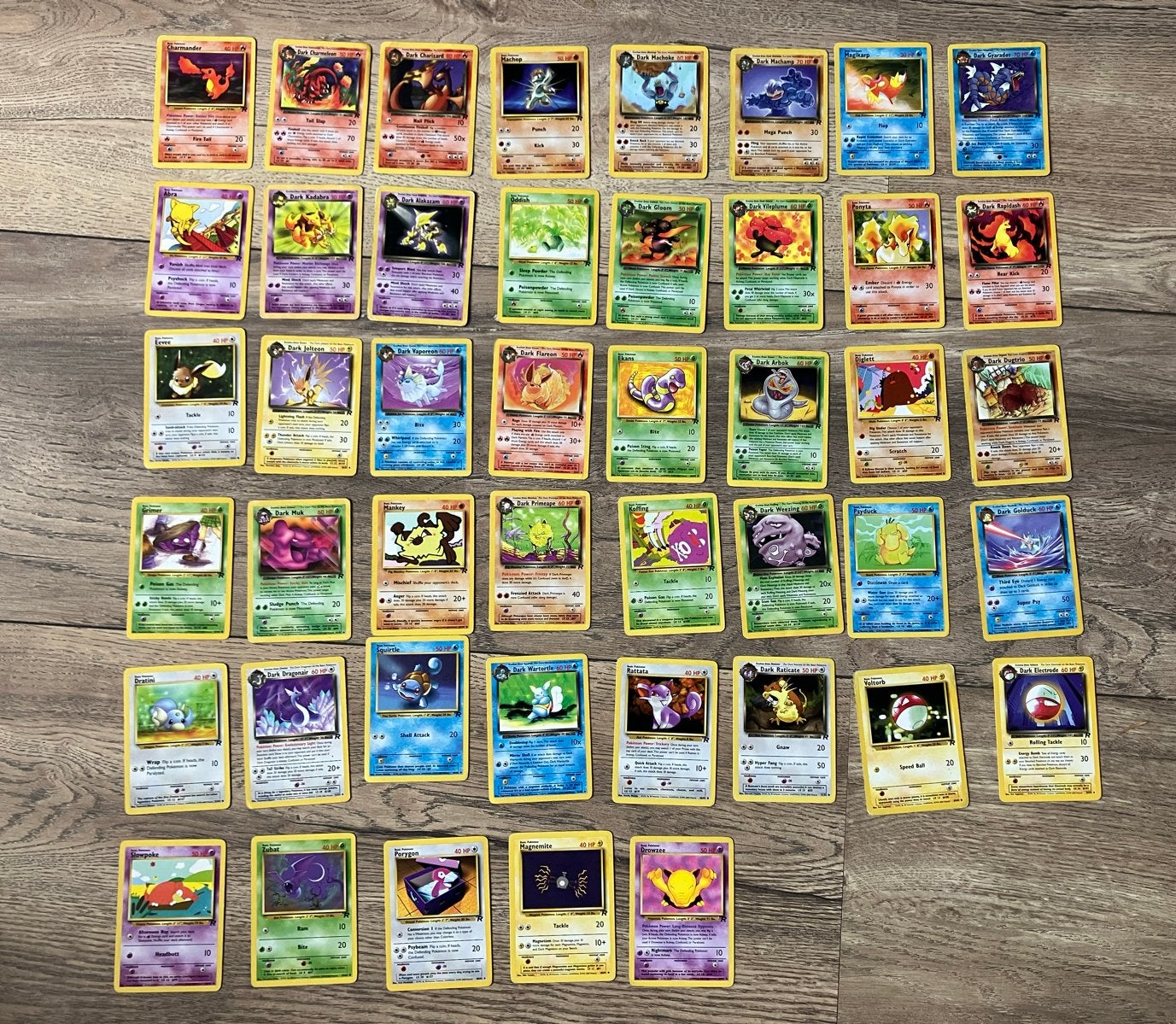 Team Rocket Dark Pokemonkaarten (2000) - Grote Collectie, Verzamelen, Verzenden, Gebruikt